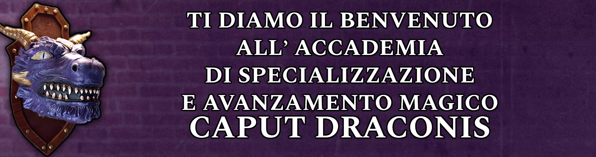 TI DIAMO IL BENVENUTO ALL'ACCADEMIA DI SPECIALIZZAZIONE E AVANZAMENTO MAGICO CAPUT DRACONIS