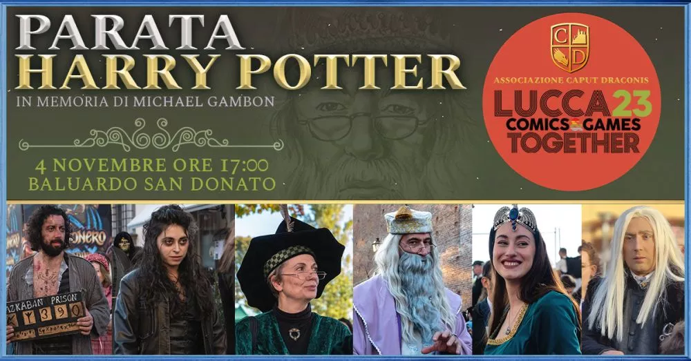 parata cosplay harry potter lucca comics sabato 4 novembre 2023 ore 16